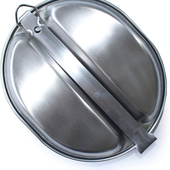 Stainless Steel Mess Kit, Pan and Eating Tray Set,  Outdoor Camping 💸 - Picture 1 of 9